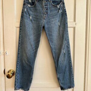 Abercrombie & Fitch "The Mom High Rise Jean", in Blue, Size 2/26S